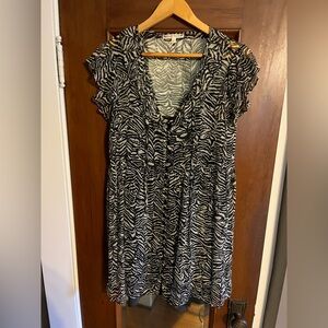 Nanette Lepore Zebra Print Chiffon Mini Dress - perfect condition!!!!
